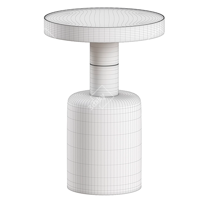 Elegant Glam Side Table 3D model image 5