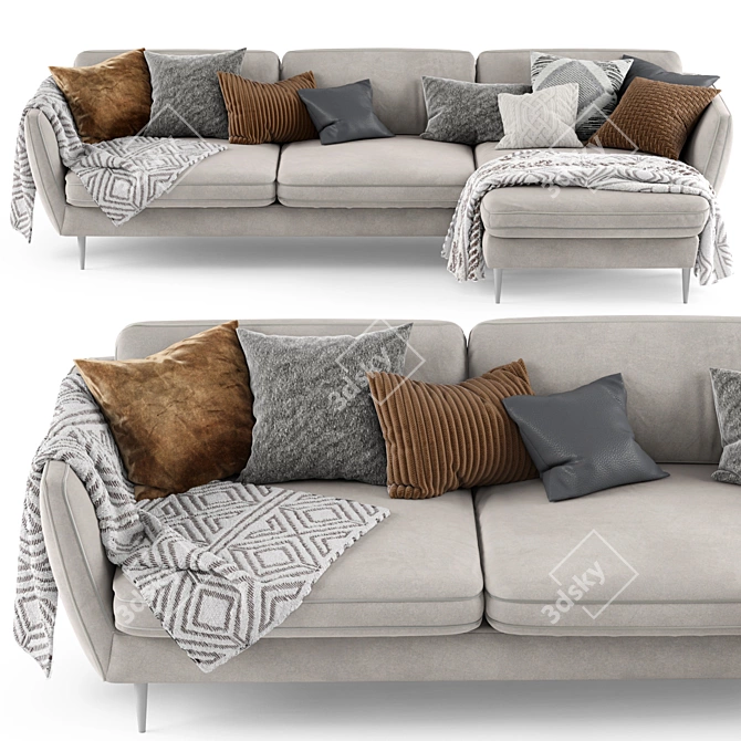 Cozy Teddy Sofa 3D model image 2