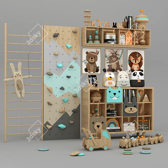 Playful Furniture Set: Toys and More! 3D model image 5