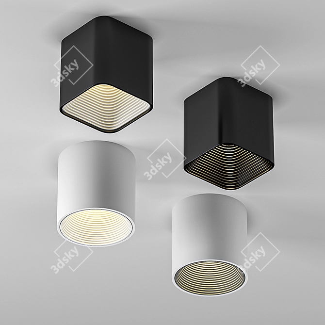 Minimalist LED Panel Lights 3D model image 2