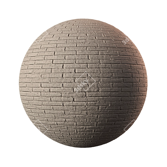 Seamless Brick Textures & 3D Sphere 3D model image 1