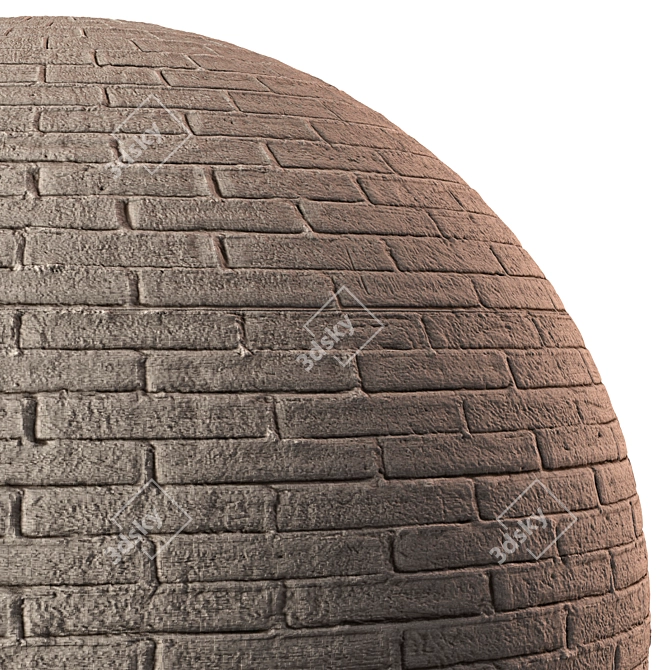 Seamless Brick Textures & 3D Sphere 3D model image 2