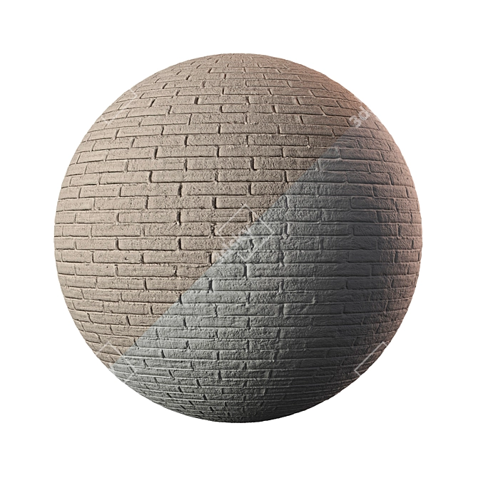 Seamless Brick Textures & 3D Sphere 3D model image 3