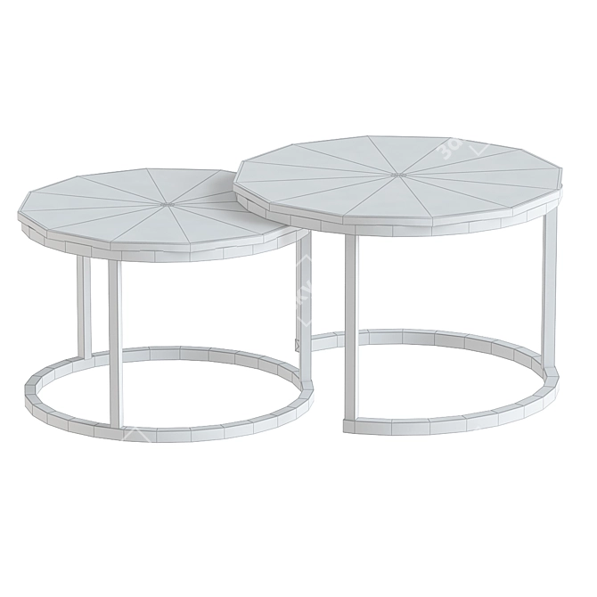 Luxury Marble Nest Coffee Table 3D model image 2