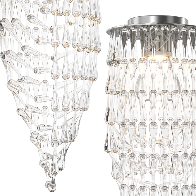 Gocce Piccola: Elegant Chandelier by Viabizzuno 3D model image 2