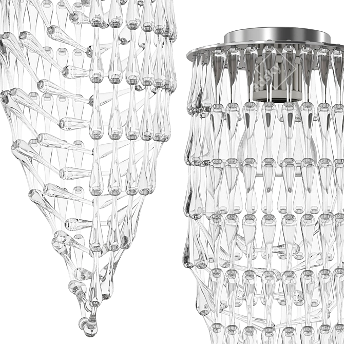 Gocce Piccola: Elegant Chandelier by Viabizzuno 3D model image 4