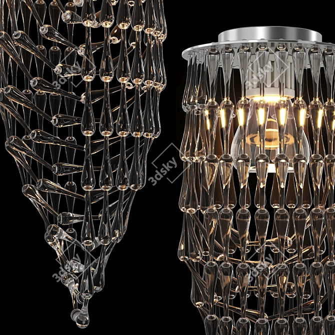 Gocce Piccola: Elegant Chandelier by Viabizzuno 3D model image 5