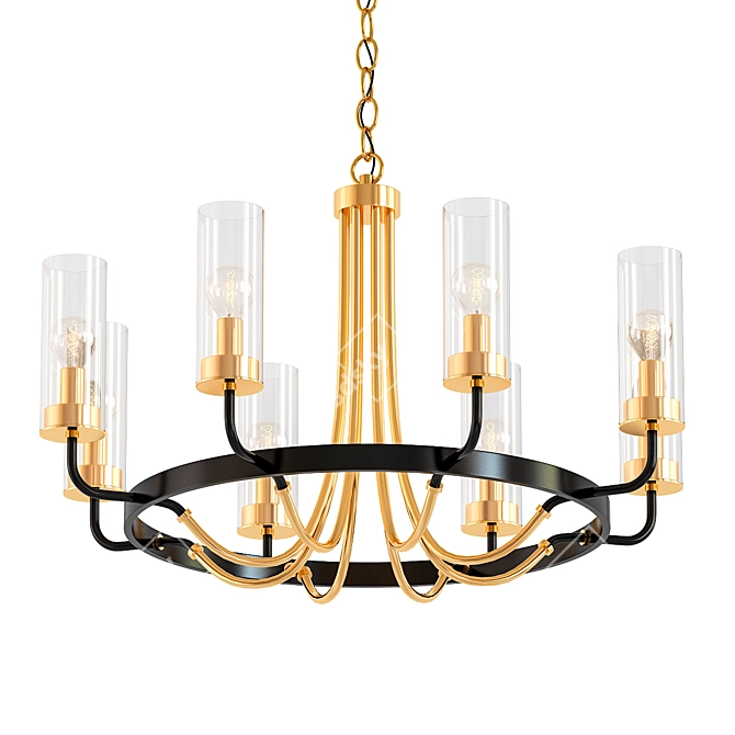 Gotta Brass Glass Pendant Light 3D model image 1