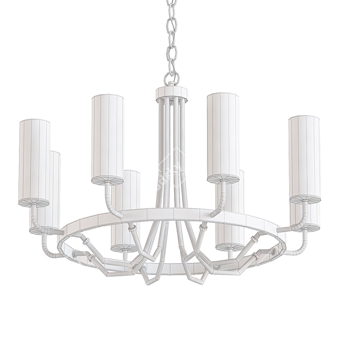 Gotta Brass Glass Pendant Light 3D model image 2