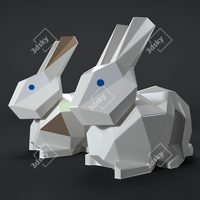 Lladro Origami Rabbit: Decorative Collectible, 12 x 13 cm 3D model image 4