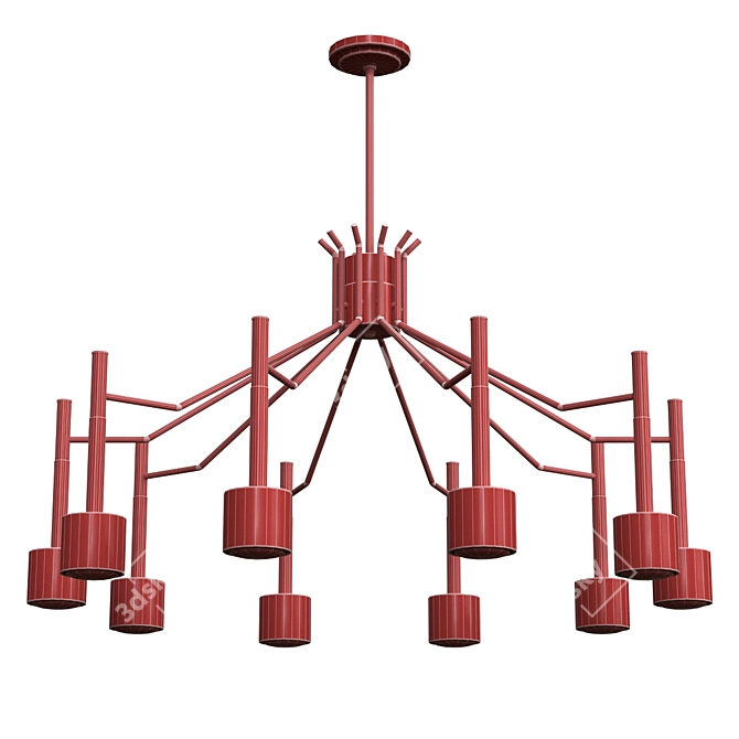 Ella 10Light: Effortlessly Elegant Suspension 3D model image 2