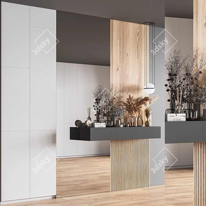 Sleek Hallway Design 3D model image 6