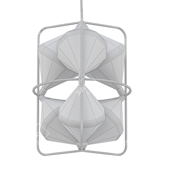 Modern Clover Suspension Light 3D model image 2