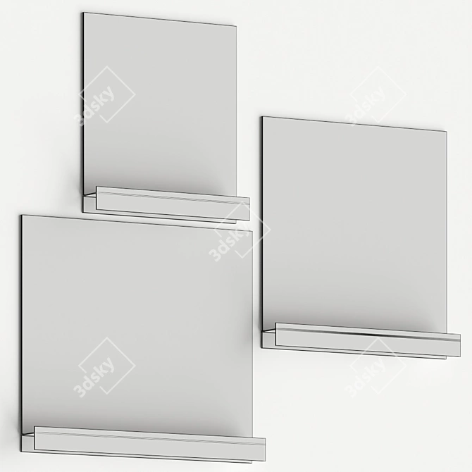 Dall'Agnese Line Mirror: Stylish, Versatile, and High-quality! 3D model image 2