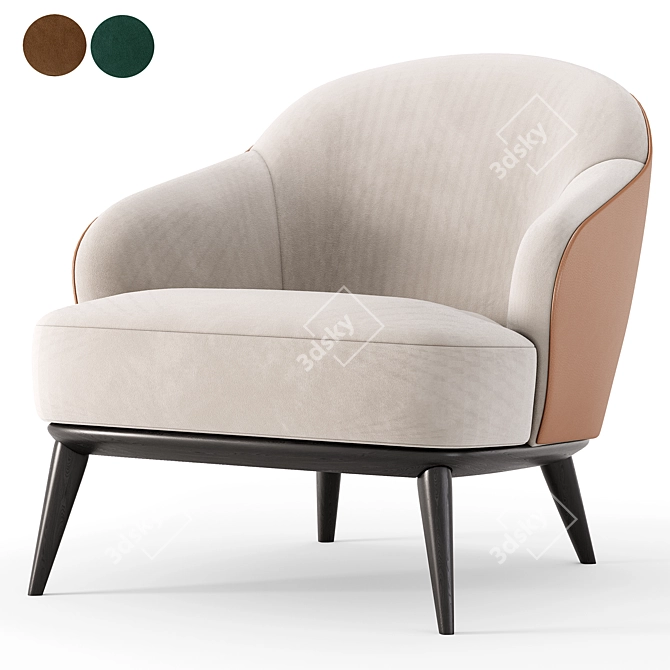 Sleek and Stylish ARMCHAIRS by Minotti 3D model image 1