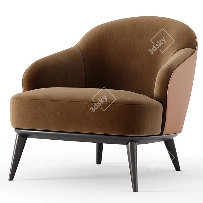 Sleek and Stylish ARMCHAIRS by Minotti 3D model image 2