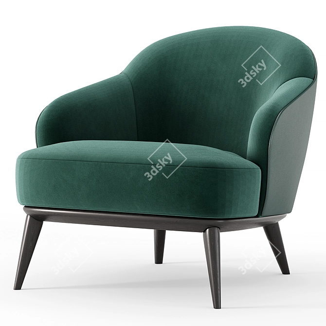 Sleek and Stylish ARMCHAIRS by Minotti 3D model image 3