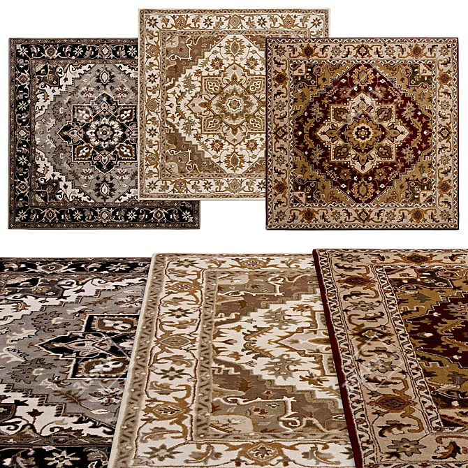 Square Rugs Collection | Various Sizes 3D model image 1