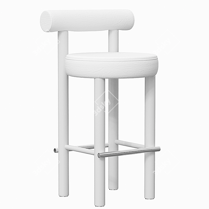 Sleek Gropius Bar Chair 3D model image 1