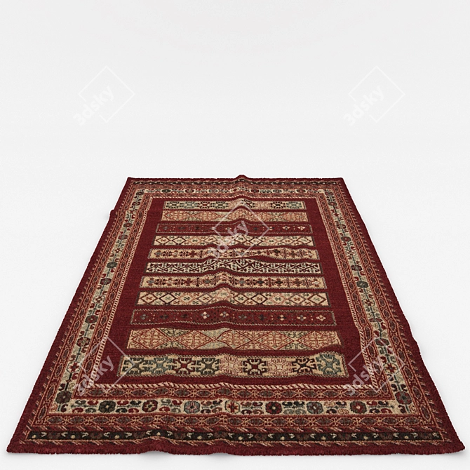 Title: Exquisite Collection of 6 Modern Rugs 3D model image 6