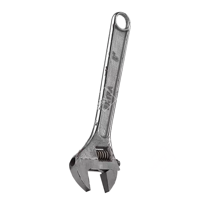 Versatile Metal Adjustable Wrench 3D model image 2