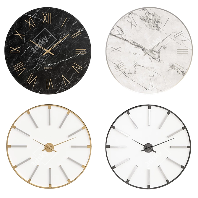 Timeless Collection: Modern Clocks 3D model image 1