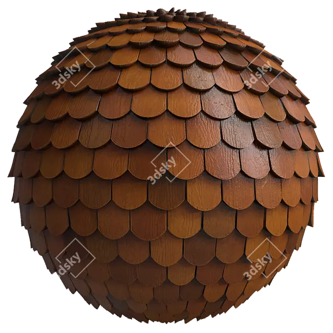 Versatile 3-Color Roof Tile: PBR Sbsar (4k) 3D model image 2