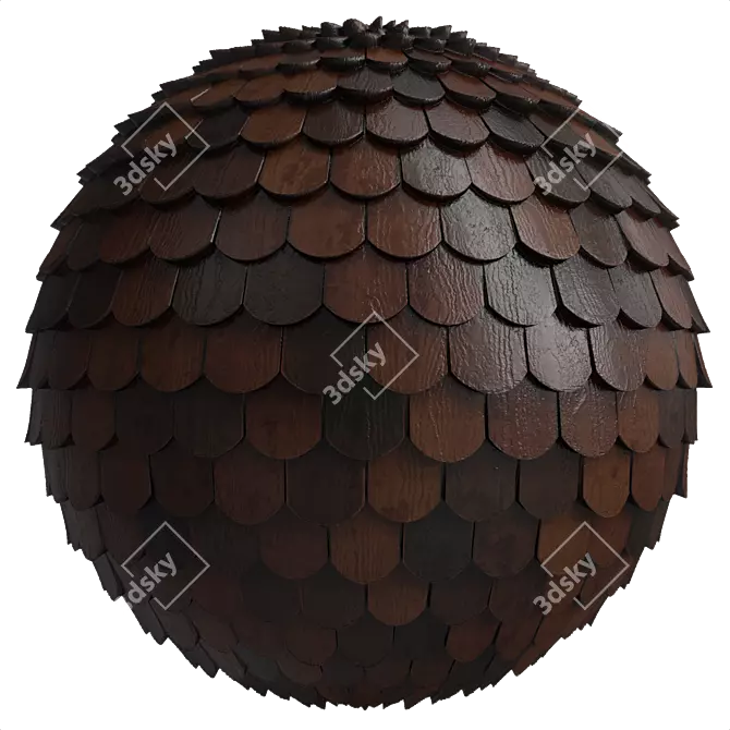 Versatile 3-Color Roof Tile: PBR Sbsar (4k) 3D model image 3