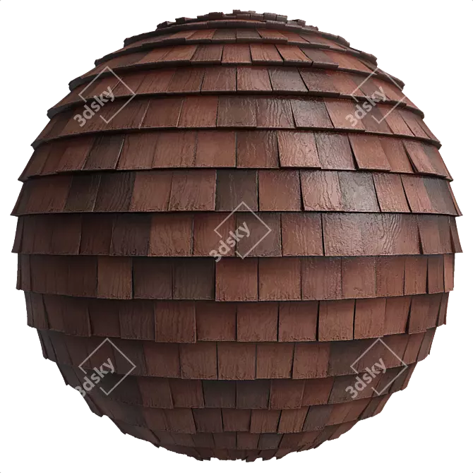 Roof Tile: PBR 3 Color - 4k 3D model image 2