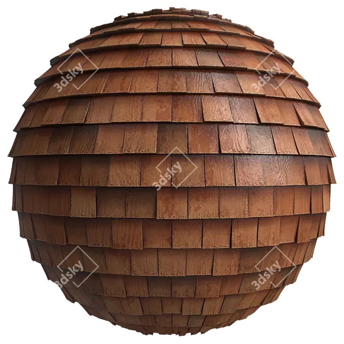 Roof Tile: PBR 3 Color - 4k 3D model image 3