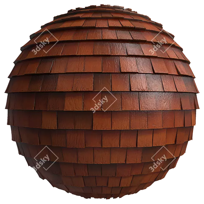 Roof Tile: PBR 3 Color - 4k 3D model image 4