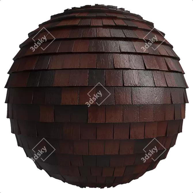 3-Color PBR Roof Tile Materials 3D model image 3