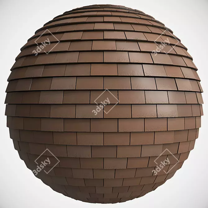 Roof Tile Materials: 3 Colors, PBR 3D model image 2