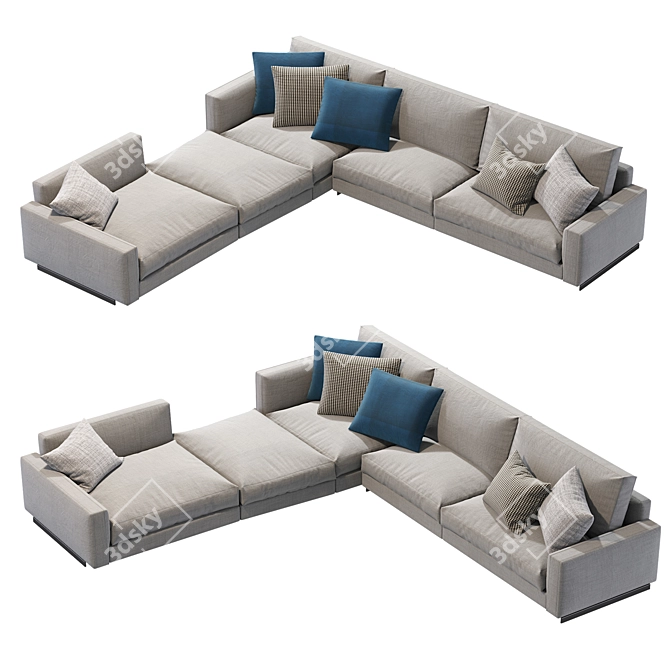 Arflex Rendezvous Sofa: Elegant and Comfortable 3D model image 1