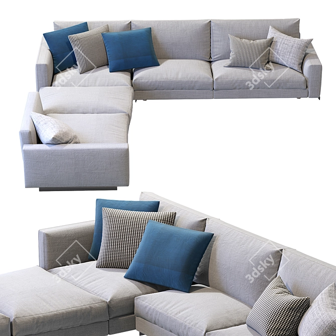 Arflex Rendezvous Sofa: Elegant and Comfortable 3D model image 3