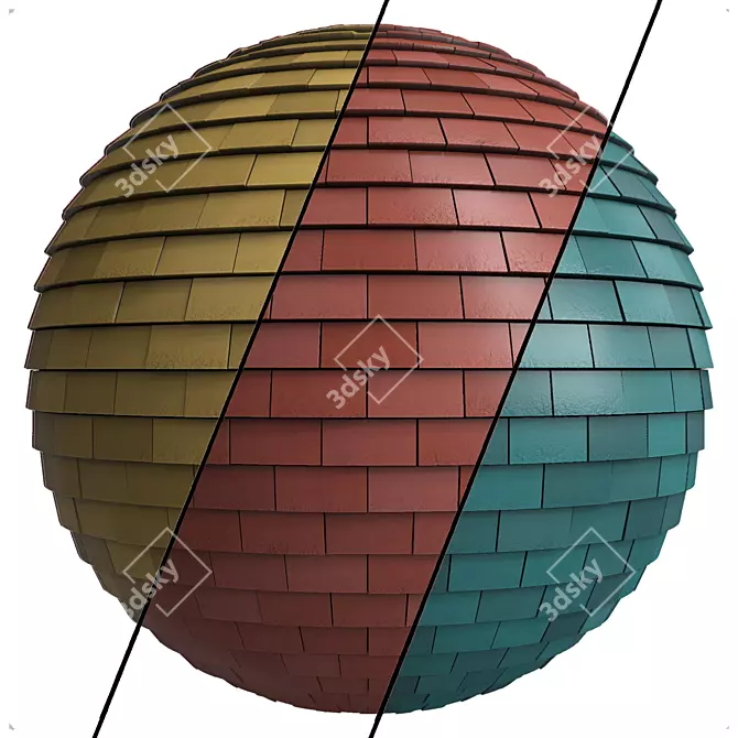 Versatile Roof Tile Materials Kit 3D model image 4