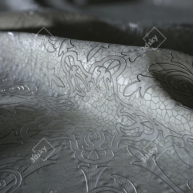 Procedural Lace Embroidery: 4K PBR PNG 3D model image 4