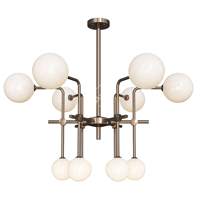 Elegant Polare Chandelier - 12 Lights 3D model image 1