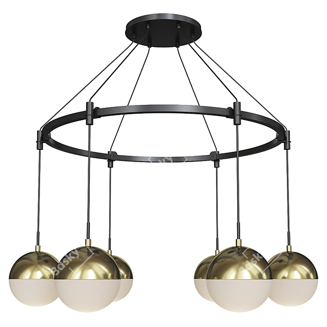 Cedar & Moss 6-Light Chandelier 3D model image 2