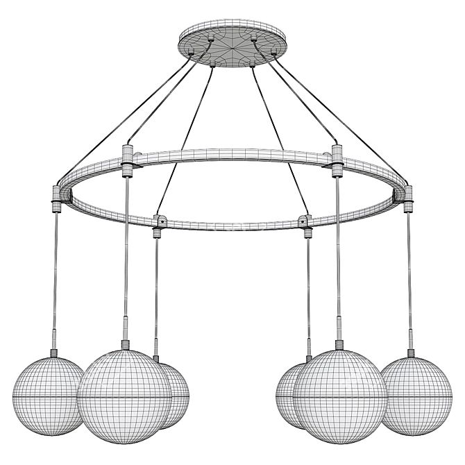 Cedar & Moss 6-Light Chandelier 3D model image 1