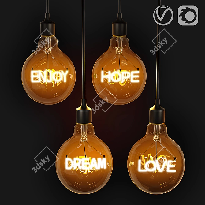 Title (English): Gauss LED Filament Ball Lamps

Title (Russian): Лампы Gauss LED с филамент 3D model image 1