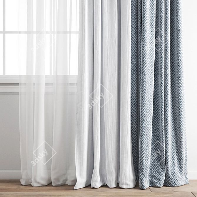 Polygonal Curtain Model 3D model image 2