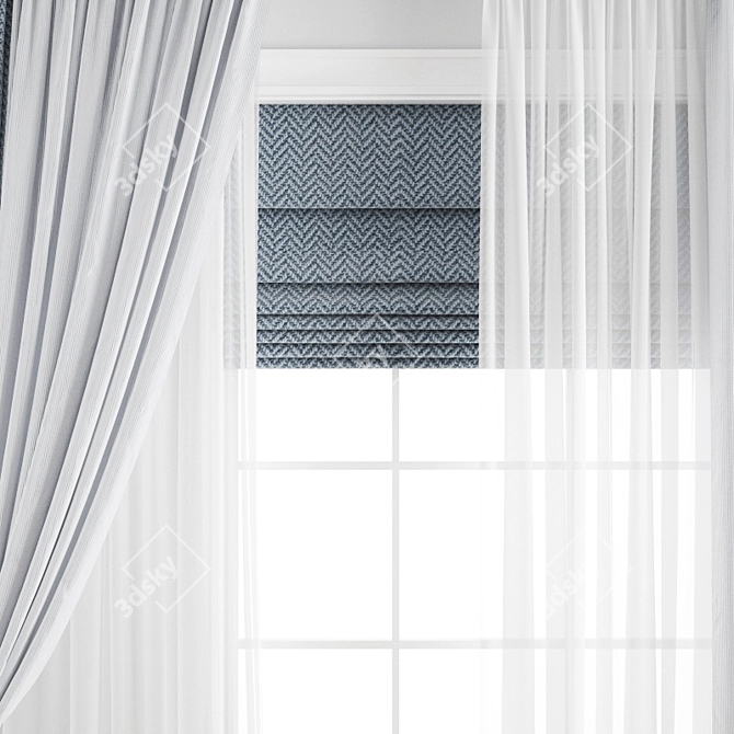 Polygonal Curtain Model 3D model image 3