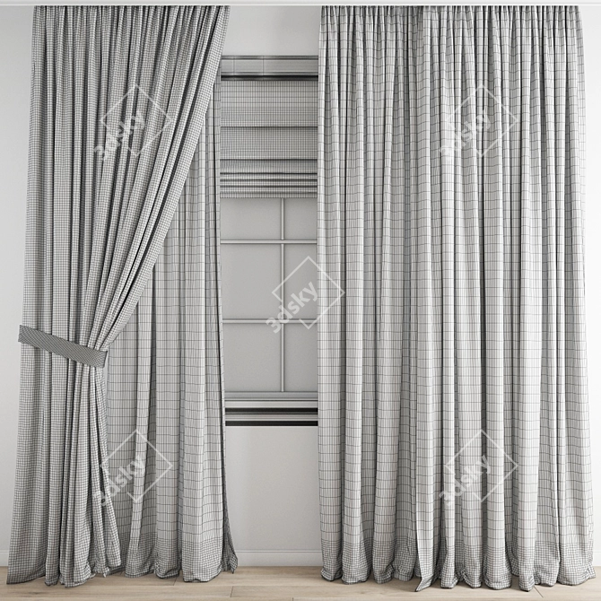 Polygonal Curtain Model 3D model image 4