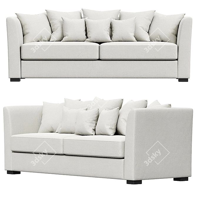 Elegant Neapol Sofa: Comfortable and Stylish 3D model image 1