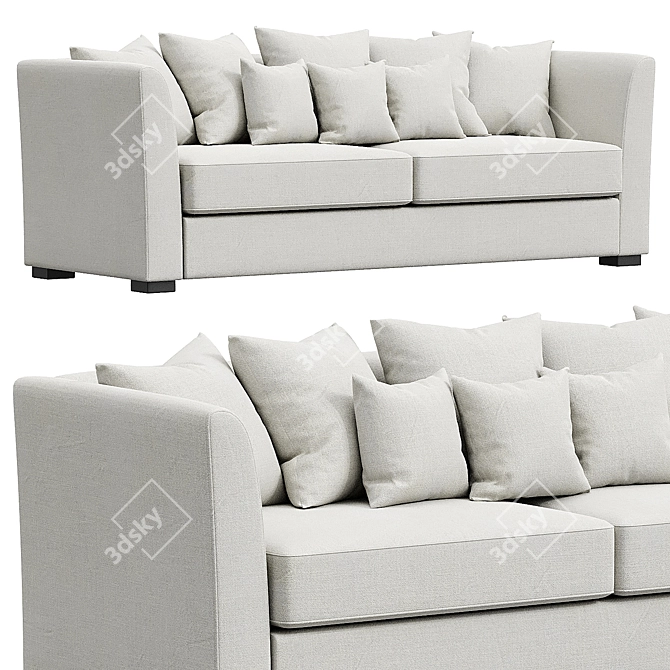 Elegant Neapol Sofa: Comfortable and Stylish 3D model image 2