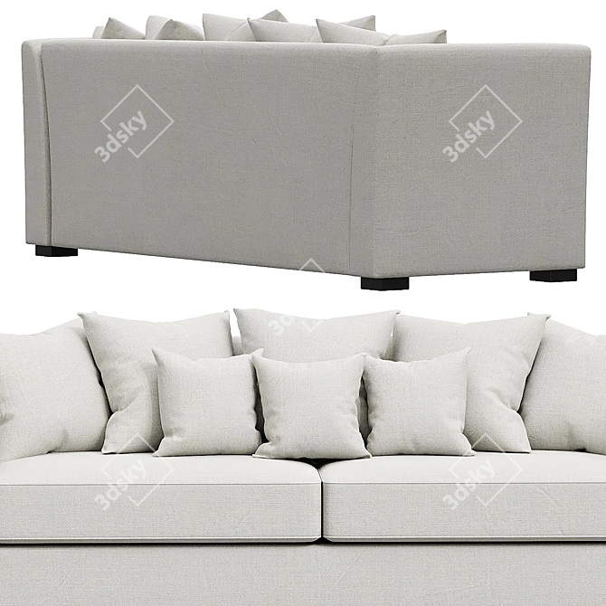 Elegant Neapol Sofa: Comfortable and Stylish 3D model image 4