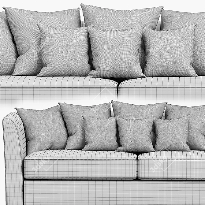 Elegant Neapol Sofa: Comfortable and Stylish 3D model image 5