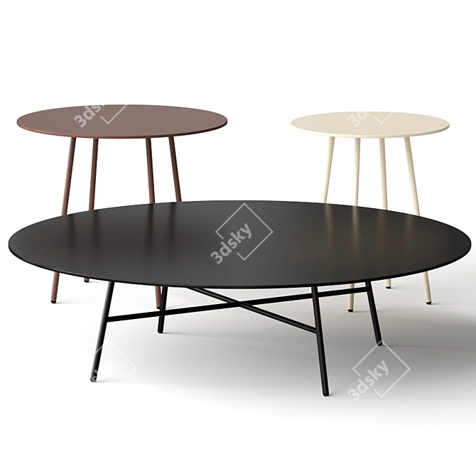 Elegant Tia Maria Coffee Tables 3D model image 1