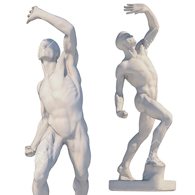 Ecorche Male Sculpture - 3D Model 3D model image 1